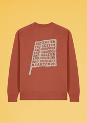 Until All Are Free Rust Crewneck Jumper