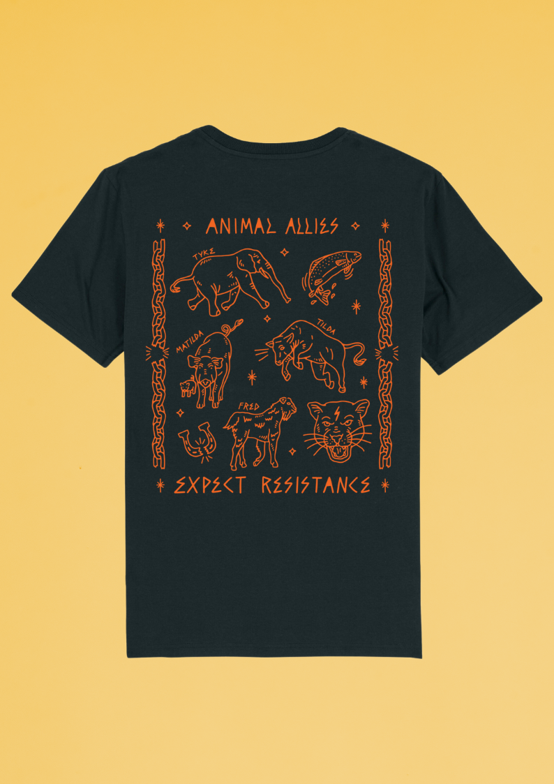 Animal Allies Black T-Shirt