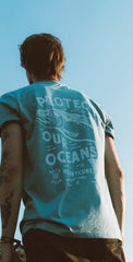 Protect Our Oceans T-Shirt - Teal Monstera - HeartCure